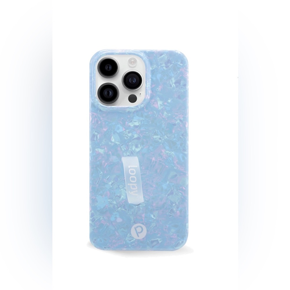 Loopy Case for iPhone 14 Pro Max- Blue Opal Shell